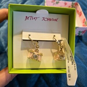Betsey Johnson Camera Earrings